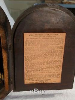 Antique Seth Thomas- Mahogany- 8 day-Mantle Clock With #117 Chime & Instructions