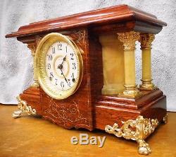 Antique Seth Thomas Mahogany Adamantine Mantle Clock c. 1900 8 Day T/S