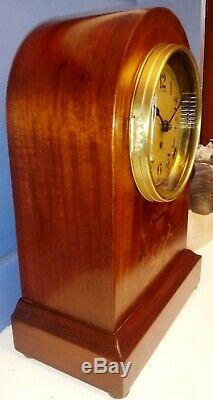 Antique Seth Thomas Mahogany Inlaid Mantel Clock Key-wound Top Condition