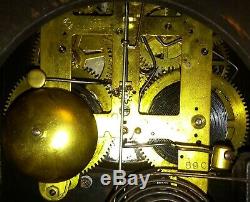 Antique Seth Thomas Mahogany Inlaid Mantel Clock Key-wound Top Condition