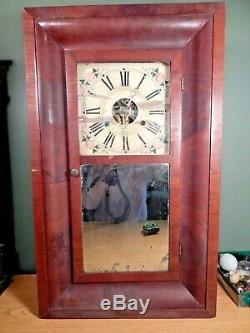 Antique Seth Thomas Mahogany Ogee Clock To Restore