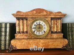 Antique Seth Thomas Mantel Clock Adamantine, Works, Chimes