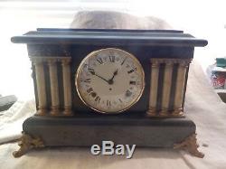 Antique Seth Thomas Mantel Clock Lions and Pillars 16