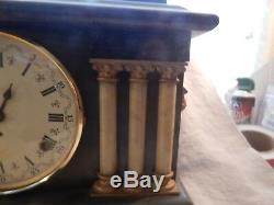 Antique Seth Thomas Mantel Clock Lions and Pillars 16