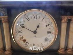 Antique Seth Thomas Mantel Clock Lions and Pillars 16