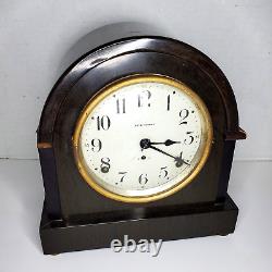 Antique Seth Thomas Mantel Clock Time & Strike Mahogany Beehive Movement 89AL