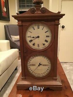 Antique Seth Thomas Mantel Parlor Calendar Clock 1876