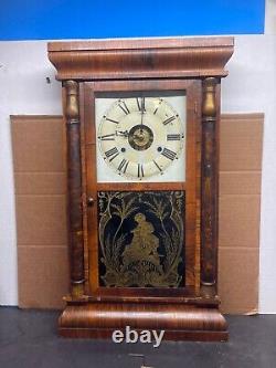 Antique Seth Thomas Mantle Chime 30hr Clock Weighted Wind Up Movement 1875 1885