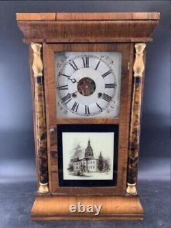 Antique Seth Thomas Mantle Chime 30hr Clock Weighted Wind Up Movement 1875 1885