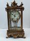 Antique Seth Thomas Mantle Clock Faux Mercury Pendulum Beveled Glass As Is