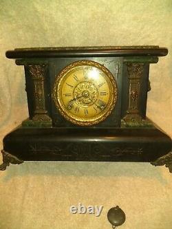 Antique Seth Thomas Mantle Clock Lion Adamantine 1880