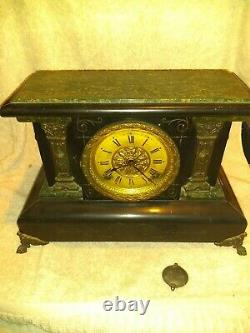 Antique Seth Thomas Mantle Clock Lion Adamantine 1880