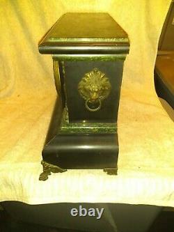 Antique Seth Thomas Mantle Clock Lion Adamantine 1880