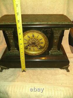 Antique Seth Thomas Mantle Clock Lion Adamantine 1880