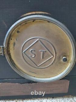 Antique Seth Thomas Mantle Clock Lion Adamantine 1880 Missing key Ticks