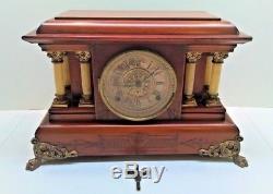 Antique Seth Thomas Mantle/Shelf Clock Woodgrain Adamantine-6 Column