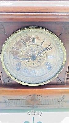 Antique Seth Thomas Mantle/Shelf Clock Woodgrain Adamantine-6 Column