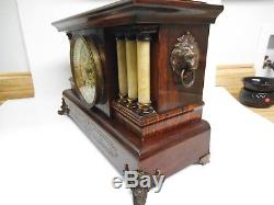 Antique Seth Thomas Mantle/Shelf Clock Woodgrain Adamantine-6 Column Rosewood