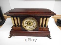 Antique Seth Thomas Mantle/Shelf Clock Woodgrain Adamantine-6 Column Rosewood