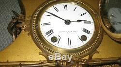 Antique Seth Thomas Metal Mantle Clock