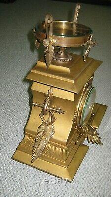 Antique Seth Thomas Metal Mantle Clock