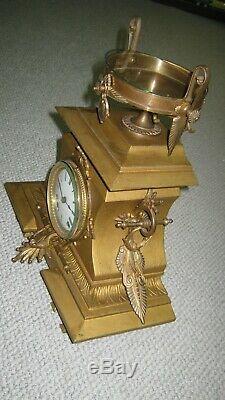 Antique Seth Thomas Metal Mantle Clock