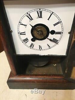 Antique Seth Thomas Mini Cottage Clock Horseshoe Shape Movement #1