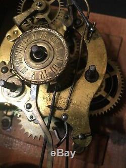 Antique Seth Thomas Mini Cottage Clock Horseshoe Shape Movement #1