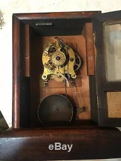 Antique Seth Thomas Mini Cottage Clock Horseshoe Shape Movement #1