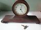 Antique Seth Thomas Mini Tambour Mantle Clock Non Working With Key