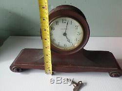 Antique Seth Thomas Mini Tambour Mantle Clock non working with key