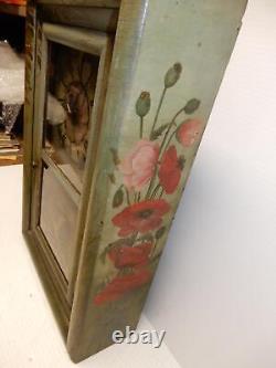 Antique Seth Thomas Miniature Ogee Clock Artist Painted Folk Art Floral Theme