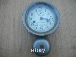 Antique Seth Thomas, Nickel Monitor Ships Clock External Bell