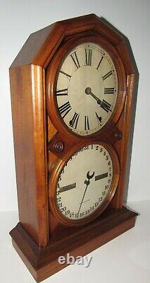 Antique Seth Thomas No. 5 Double Dial Calendar Parlor Clock 8-day, Time/strike