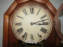 Antique Seth Thomas No. 5 Double Dial Calendar Parlor Clock 8-day, Time/strike