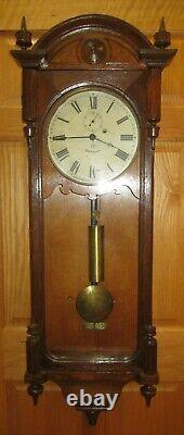 Antique Seth Thomas No. 6 Weight Driven Wall Regulator Clock 8-day