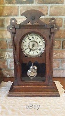 Antique Seth Thomas Norfolk City Series Clock Works Pat 1878 Very Collectible