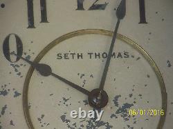 Antique Seth Thomas Oak Case Wall Clock- Works
