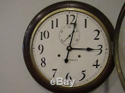 Antique Seth Thomas Oak Gallery Wall Clock Made In Usa, Time Only