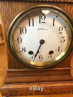 Antique Seth Thomas Oak Mantel Clock