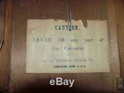Antique Seth Thomas Office Calendar # 6 Circa 1876