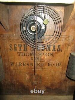 Antique Seth Thomas Ogee Weights Driven Clock 30-Hour