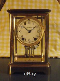 Antique Seth Thomas Orchid model crystal regulator clock