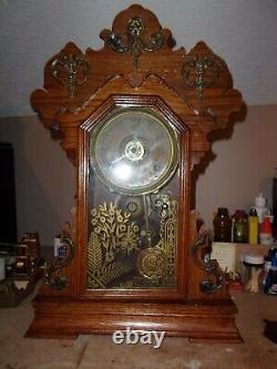 Antique Seth Thomas Ornate Mantel Clock with Alarm & Full Strike