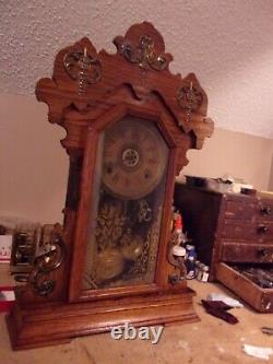 Antique Seth Thomas Ornate Mantel Clock with Alarm & Full Strike