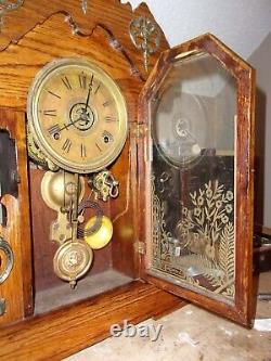 Antique Seth Thomas Ornate Mantel Clock with Alarm & Full Strike
