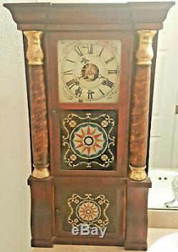 Antique Seth Thomas PLYMOUTH HOLLOW Weight Driven TRIPLE DECK Column Shelf Clock