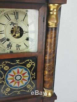 Antique Seth Thomas PLYMOUTH HOLLOW Weight Driven TRIPLE DECK Column Shelf Clock