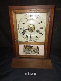 Antique Seth Thomas Parlor Kitchen Mantle Chime Clock With Alarm Works