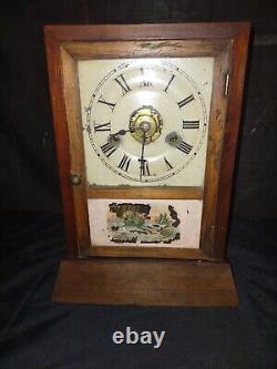 Antique Seth Thomas Parlor Kitchen Mantle Chime Clock With Alarm Works